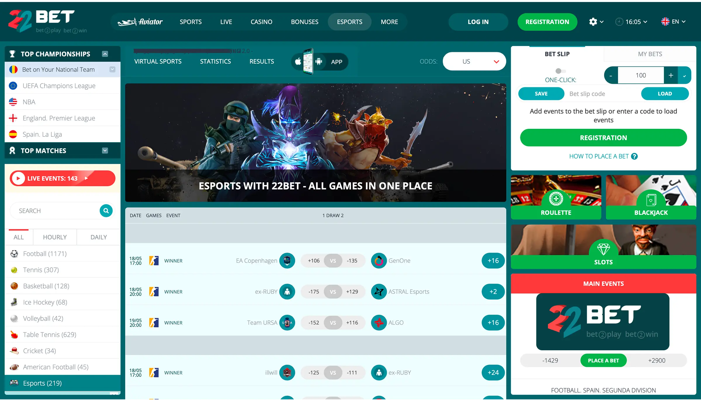 22Bet Online Games